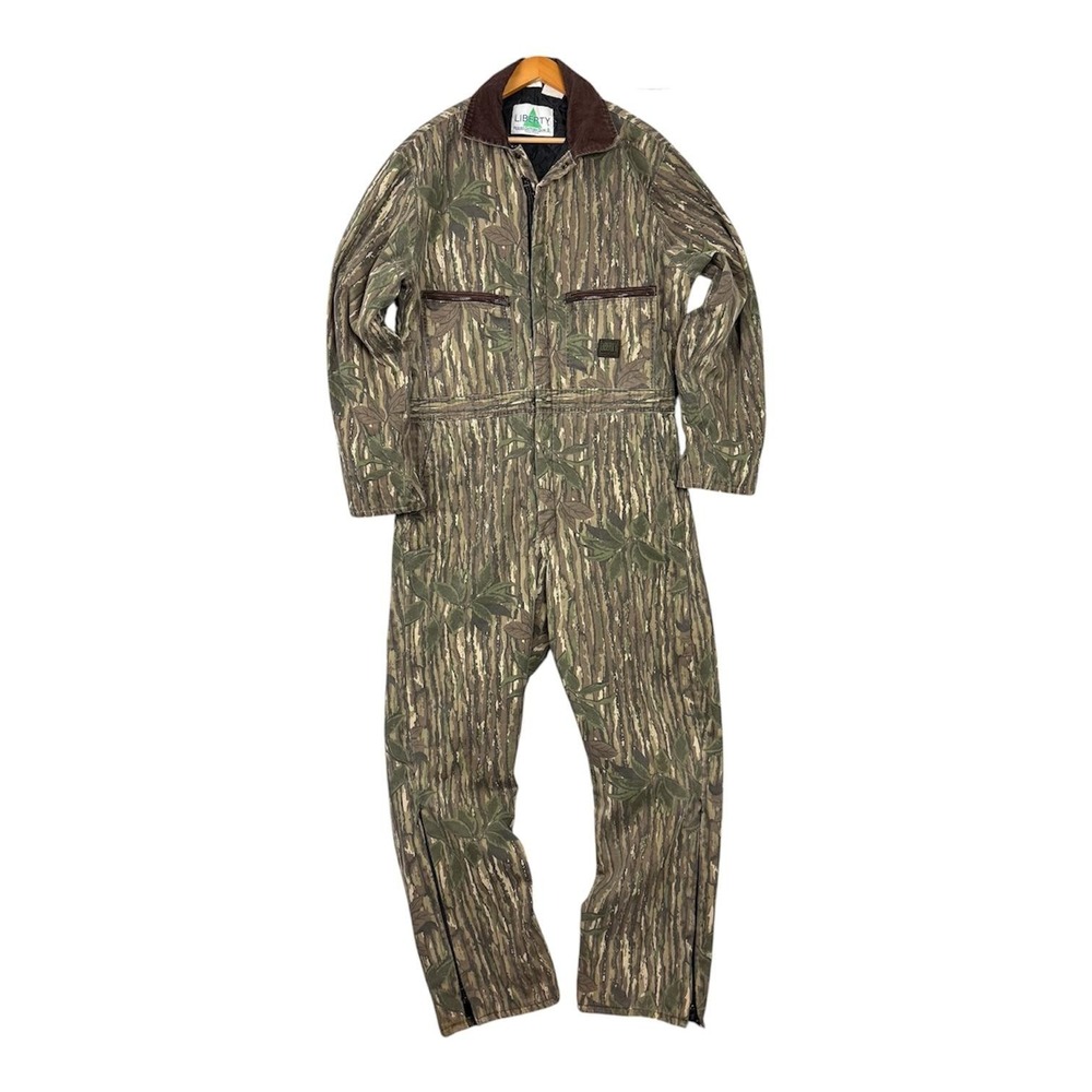 Vintage Liberty Coveralls Mens Large Tall Realtree Camo Insulated Hunting USA